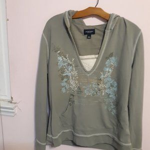 Floral Sonoma Life and Style Hooded Shirt